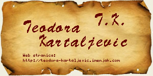 Teodora Kartaljević vizit kartica